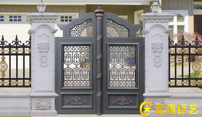 你的別墅院子門就是要裝軍強(qiáng)鋁藝庭院大門